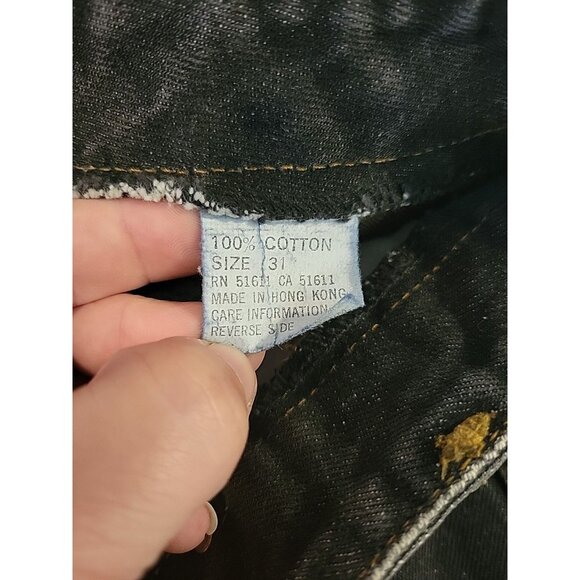 Vintage Sergio Valente Jeans Black Size 31 90's Y2K High Rise Straight Denim - Picture 6 of 6